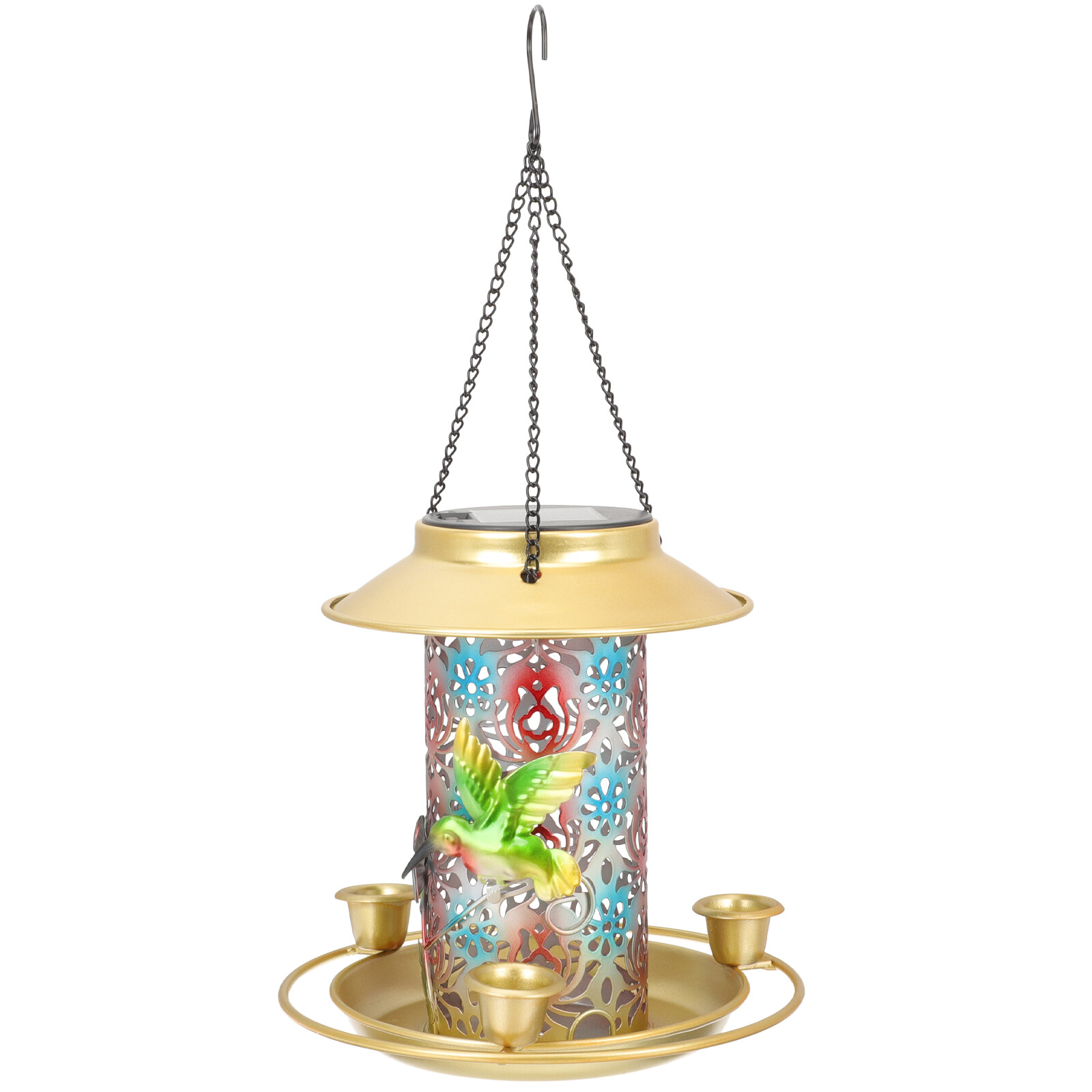 Bird Feeders for Outdoors Exterior Solar Powered Lights Outdoor