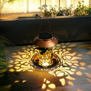 Bird Feeders for Outdoors, Hummingbird Solar Lanterns Outdoor,Waterproof Hanging Garden Decor Gifts，Metal Solar Decoration Outside for Yard, Patio