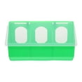 thumbnail image 1 of Bird Feeding Box Food Dispenser Water Trough Triple Feeding Station for Pigeons Chickens and Aviary Cages, 1 of 9