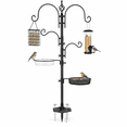 thumbnail image 1 of Bird Feeding Station, 92 Inch Rust Resistant Steel Bird Feeder Pole with 4 Adjustable Shepherd Hooks, Bird Bath, Mesh Tray, Suet Feeder and 5 Prong Anchor for Outdoors, 1 of 6