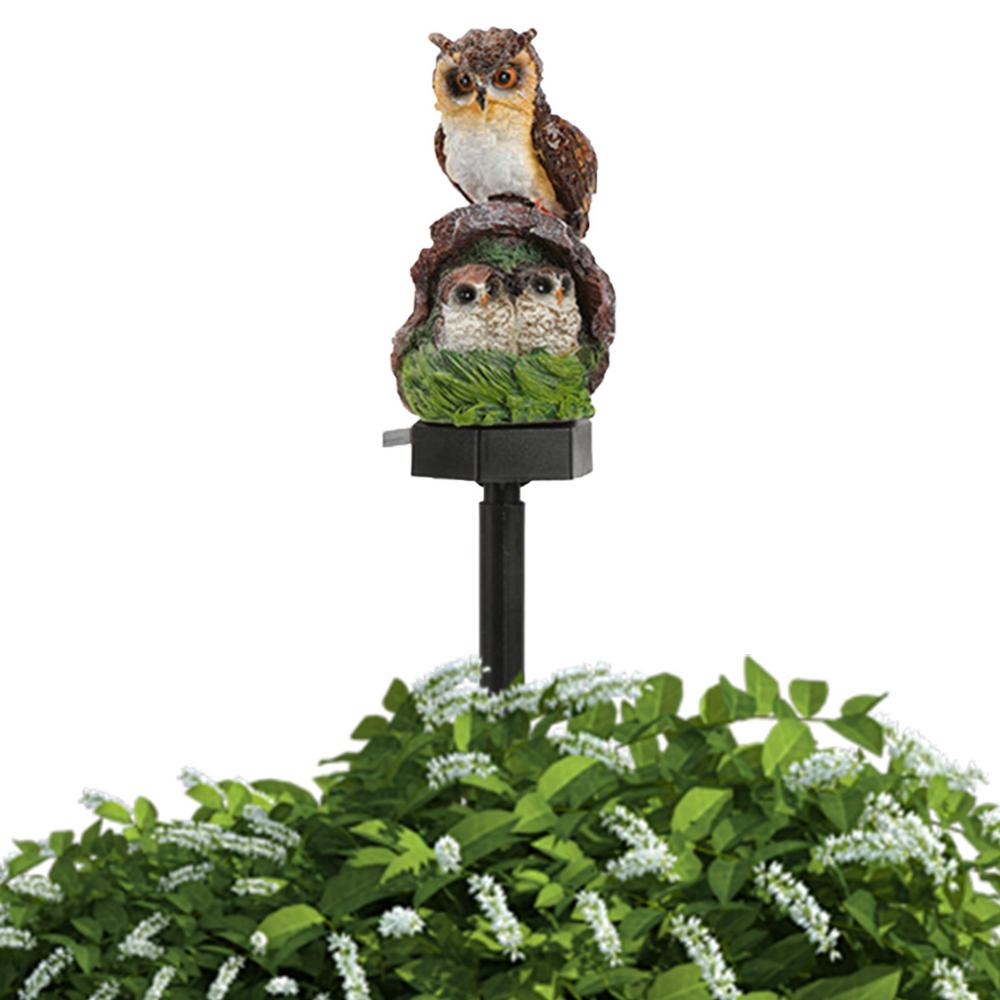 Visual Reference: Bird Figurine Lights Cute Solar Powered Bird Led Lamp Garden