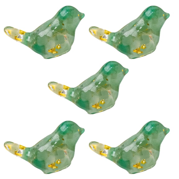 Bird Figurines Contemporary Bird Shape Crystal Figures 5PCS SET For Living Room, Bedroom, Or Desk