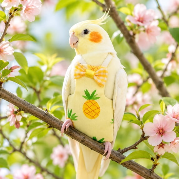 Bird Flight Suit Diaper with Poop Pocket for Budgies, Cockatiels & Parakeets – Reusable Washable Bird Diaper