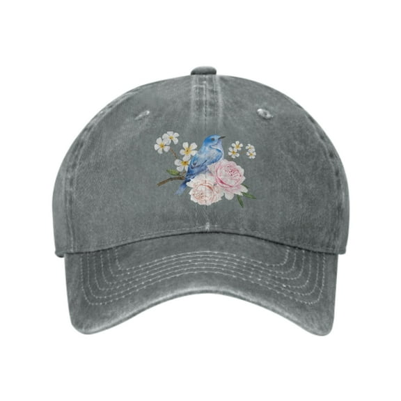 Bird Floral Baseball Caps for Men Women Adjustable Casual Trucker Hats for Fishing Outdoor Activities Fashion Hats