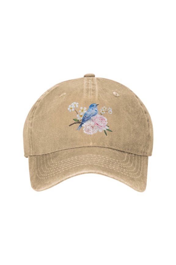Bird Floral Baseball Caps for Men Women Adjustable Casual Trucker Hats for Fishing Outdoor Activities Fashion Hats