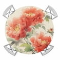 thumbnail image 1 of Bird Flower Elastic Fitted Round Table Cover Floral Leaves Waterproof Outdoor Tablecloth for Holiday Party, Picnic, Patio & Dining Fits Tables Up to 36"-44", 1 of 8