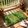 thumbnail image 1 of Bird Flower Grass Doormat, Fresh Spring Bird Flower Vivid Printed Anti Slip Design, Entryway Rug, Foot Pad for Home Courtyard Indoor Outdoor Daily Anti Slip Decoration, 1 of 7