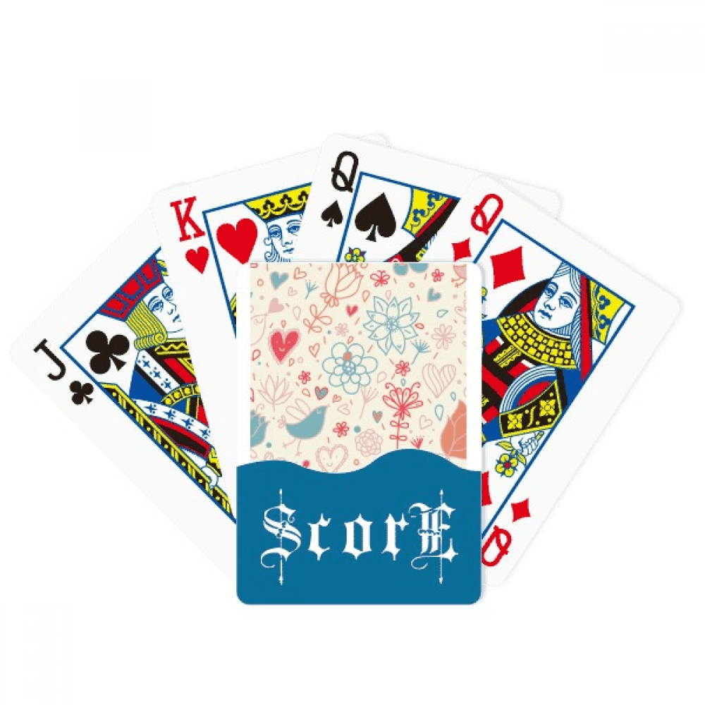 Bird Flowers Paint Art Deco Fashion Score Poker Playing Card Index Game