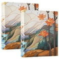 thumbnail image 1 of Bird Flowers Pool Mountain Sun Trees 3 Ring Binders 1.5 inch Hardcover File Folders with Interior Pockets A4 Size Organizer for School Office Hospital Set of 2, 1 of 8
