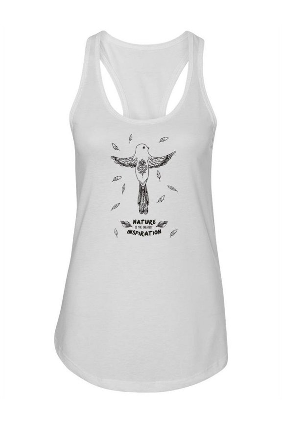 Bird Flying Sketch And Quote Tank Women -Image by Shutterstock, Female XX-Large