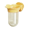 thumbnail image 1 of Bird Food Container Small Bird Feeder Bird House Feeder Bird Feeder Finch Feeder 4 Inch Yellow Birdcage Feeder Hanging Water Storage Easy Clean Spill Proof, 1 of 7