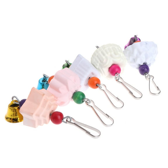 Bird Grinding Beak Calcium Stone with Bell Mineral Block Trimming Teeth Chewing for Chinchilla Parrot