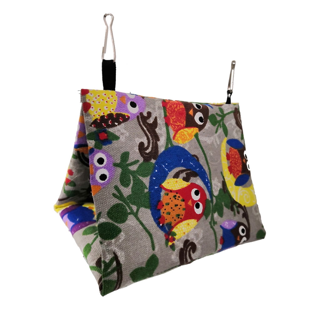Image showcasing Bird Hanging Hammock, Camouflage Flamingo Owl Heart Print Soft Canvas ...