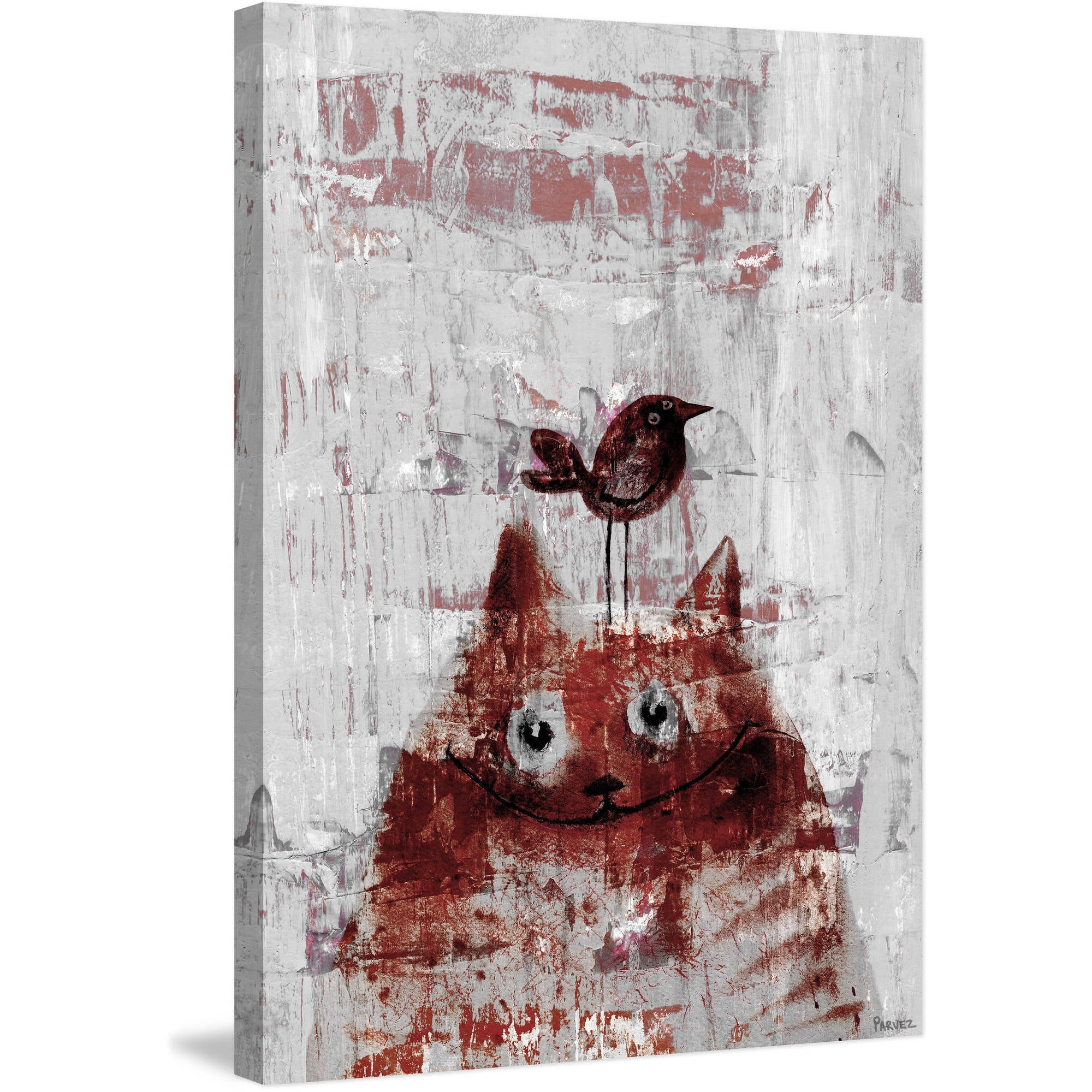 "Bird Head" Painting Print on Wrapped Canvas