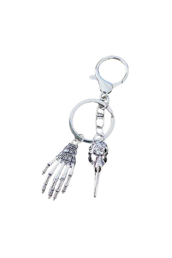 Bird Head Skull Claw Keychain Key Ornament Halloween Pendant Charm Keyrings
