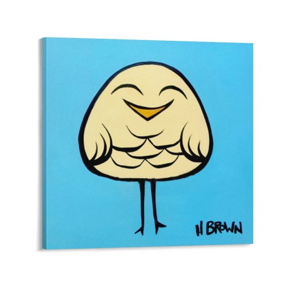 Bird Heather Brown Painting Poster 1 Art Poster Canvas Painting Decor Wall Print Photo Gifts Home Modern Decorative Posters 16x16inch(40x40cm)