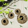 thumbnail image 1 of Bird House under $5! CQCYD Hand Woven Hummingbird Nest, Natural Grass Bird House, Outdoor Garden Bird Shelter, Spherical Bird Nest, Simulation Bird House Decor, Hanging Bird Cage, Garden, 1 of 9