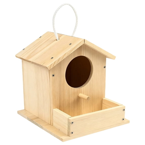 Bird House, Bird Houses for Outside, Wooden Bluebird House Garden Country Cottages, Nesting Box for Finch Swallow Wren Chickadee Wild Bird Supplies, Garden Viewing, Style C