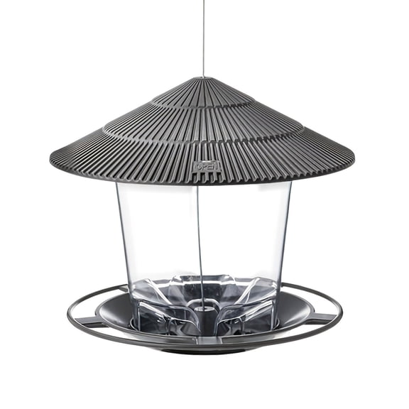 Bird House Birdhouses for Outdoors Bird House Kit Wren House Bluebird Nesting Box 7" Gray Outdoor Garden Hanging Automatic Bird Feeder