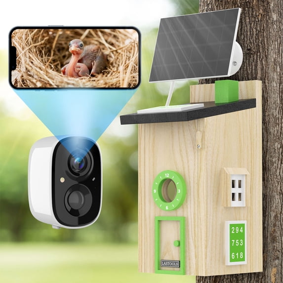 360 Grad Kamera RAINBEAN Bird House With Camera,Nistkasten Mit Kamera, 4 Millionen Pixel Outdoor-Vogelhaus-Kamera, Echtzeitbeobachtung Des Blink Outdoor Camera