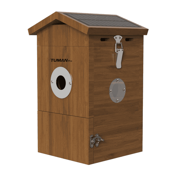Bird House With CameraSmart Solar Powered WIFI Camera BirdhouseApp ControlAI Bird RecognitionWatch Bird Nesting & Hatching In Real Time,IP65 Waterproof Teak Birdhouse