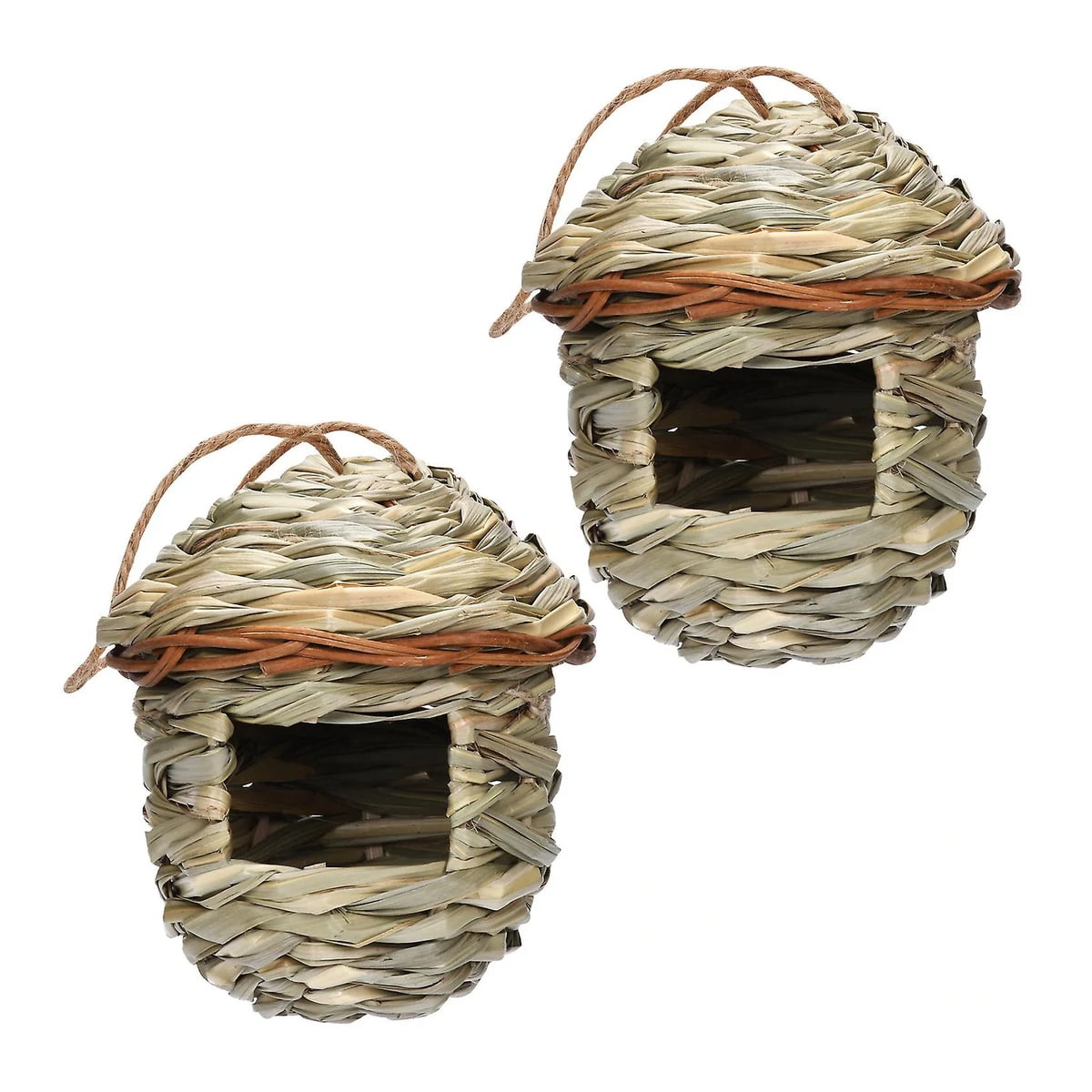 Bird House For Garden Or Outdoor, Hanging Bird Nesting Boxes, Natural