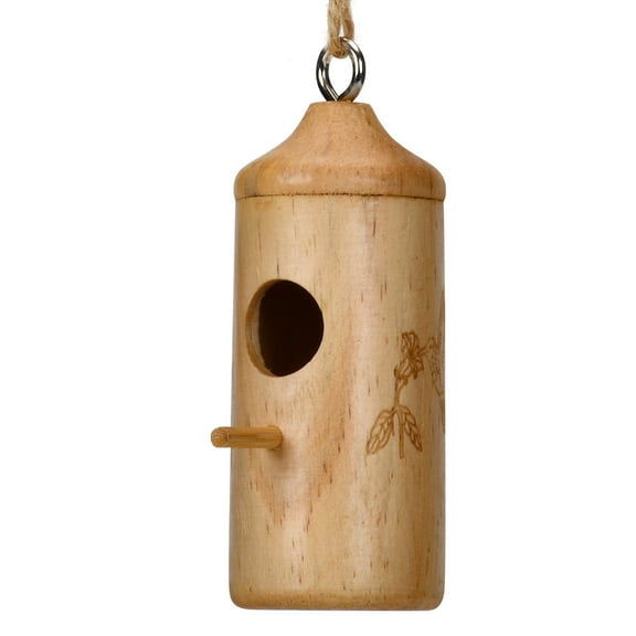 Bird House Kadlawus Wooden Bird House Feeder for Outdoor Garden, Hanging Hummingbird House for Patio, Decorative Bird Hut for Yard, Window, Natural Wood Birdhouse for Small Birds