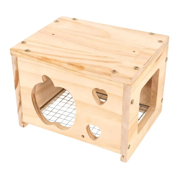 Bird House Nesting Box Hideaway Wood Material Resting Hut for Parakeet Cockatiel Lovebird Indoor Cage