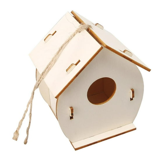 Wmool Bird House Nesting Feeding Nature Feeder Robin Sparrow X4Y4 Box Hanging
