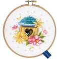 thumbnail image 1 of Bird House On Aida Counted Cross Stitch Kit, 5.75" Round, 14 Count, 1 of 2