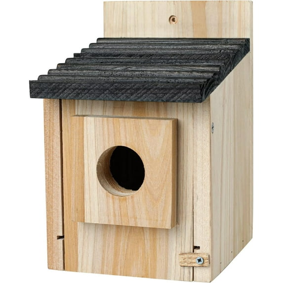 Bird House for Outside,Wooden Bluebird House,with Predator Guard Bird Nesting Box Wild Bird Watching, Finch Bluebird Cardinals Hanging Birdhouse Clearance Garden Country Cottage