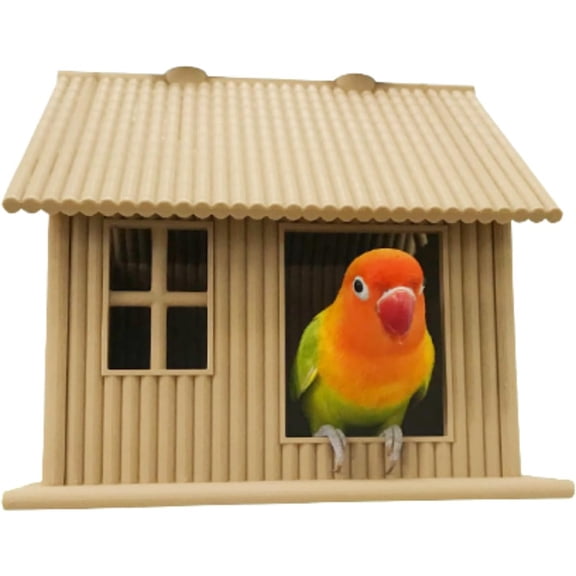 Bird House Parrot Breeding Box House Parrot Nesting Box for Small & Medium Birds Conure Quaker Cockatiel Lovebird Budgie, Suitable for All Season, Eco-Friendly PLA Material, Easy to Clean