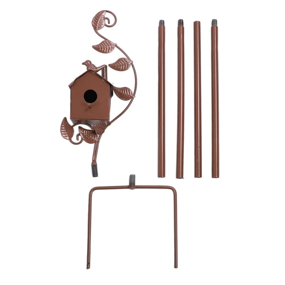 Bird Houses Stake, Metal Bird House Rustproof Iron Decorative For Outdoor