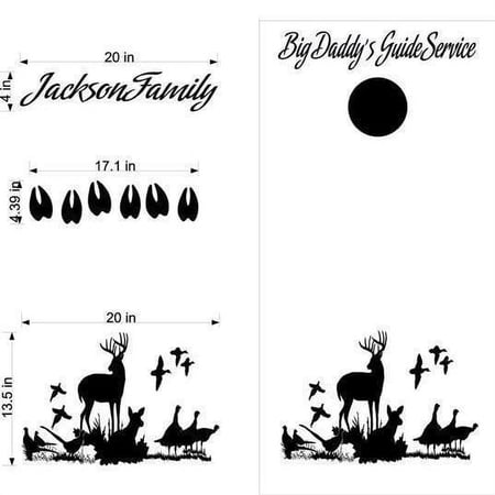 Bird Hunter Cornhole Board Vinyl Decal Sticker Bean Bag Toss Stickers