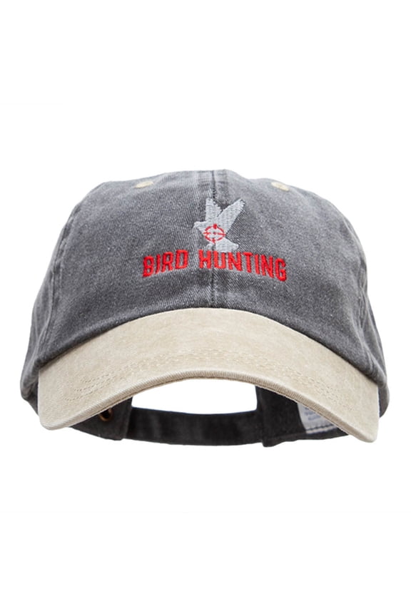 Bird Hunting Embroidered Pigment Dyed Wash Caps - Black Khaki OSFM