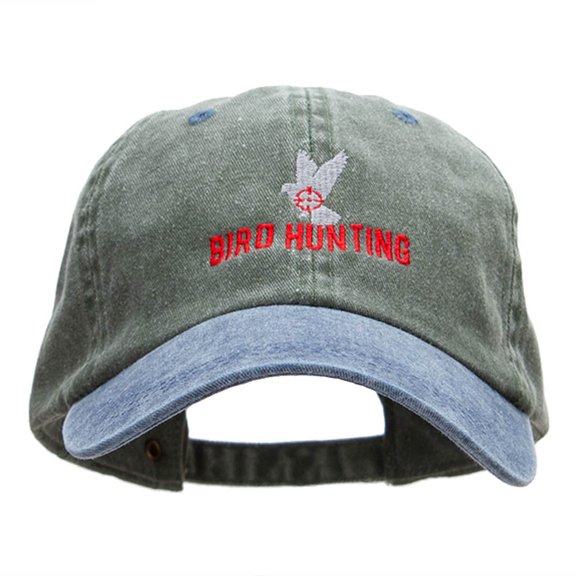 Bird Hunting Embroidered Pigment Dyed Wash Caps - Olive Navy OSFM