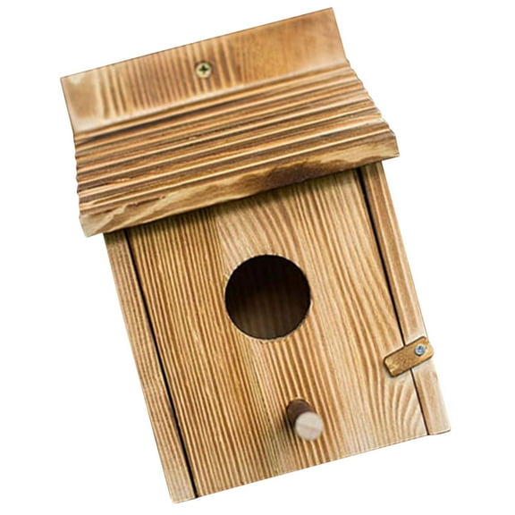 Bird Hut Outdoor Decor Cage Nests Birdcages Unique Sleeping Garden House Handmade Birds Solid Wood