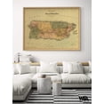 thumbnail image 1 of Puerto Rico 1886, Antique Map Of Puerto Rico, Rustic Hallway Map Poster Print, Framed Puerto Rico Artwork, Farmhouse Style Entryway, 1 of 9