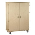 thumbnail image 1 of Bird In Hand 1467855 Classroom Select Large Mobile Adjustable Shelf Teacher Storage with 5 Adjustable Shelves & Small Rod, Birch - 48 x 24 x 67 in., 1 of 1