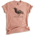thumbnail image 1 of Bird Is The Word Shirt, Unisex Women's Men's Shirt, Bird Shirt, Animal Shirt, Animal Lover Shirt, Heather Sunset, Small, 1 of 6