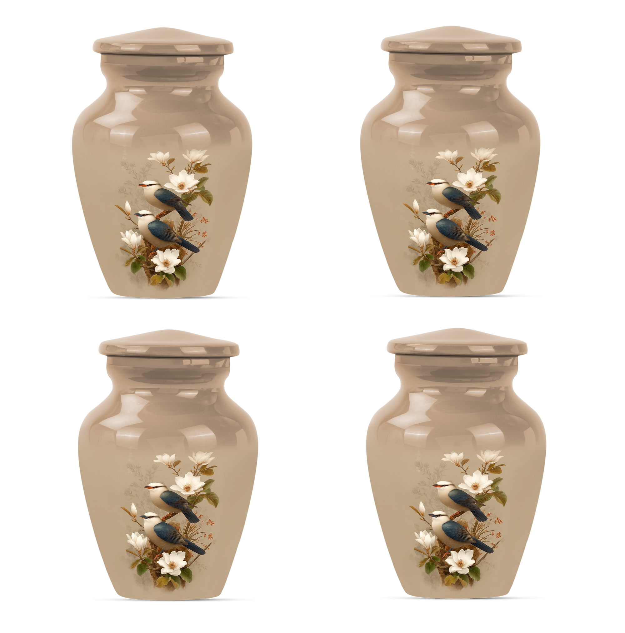 Bird Keepsake Memorial Urn, Infant Urns For Ashes, Funeral Urn For Ashes For Men, Cremation Urns For Human Ashes Adult Female Mom (Size-3 Inch set of 4)