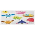 thumbnail image 1 of Bird Kitchen Mat, Funny Happy Colorful Birds and Sun in Cartoon Style Theme, Plush Decorative Kitchen Mat with Non Slip Backing, 47" X 19", Multicolor, by Ambesonne, 1 of 1