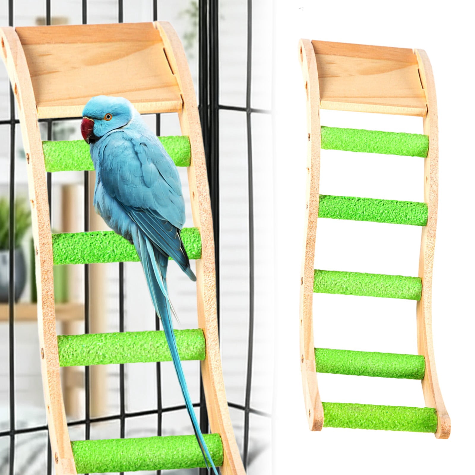 Bird Ladder Bridge, Ongmies Wooden Pet Parrot Hamster Climbing Ladder ...