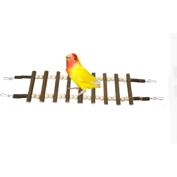 Bird Ladder Bridge, Wooden Pet Hamster Climbing & Swing Toys, Cage Accessories for Birds Rats Parrots Hamster Squirrel Sugar Gliders Parakeets Cockatiels