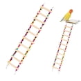 thumbnail image 1 of Bird Ladder Toys Coloured Flexible Parrot Swing Bridge Wooden Cockatiel Cage Hanging Climbing Ladder, 1 of 10