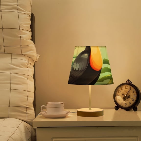 Bird Leaves Parrot LED Desk Lamp Table Lamp USB Bedside Nightstand Small Lamp for Bedroom Living Room Kids Room