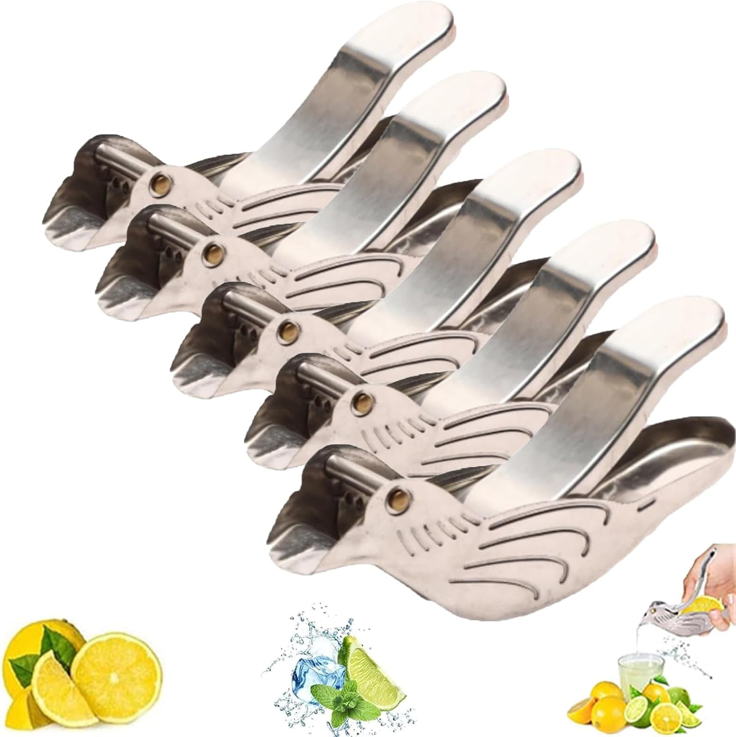 Bird Lemon Squeezer with Pour Spout, Bird Lime Squeezer Stainless Steel ...