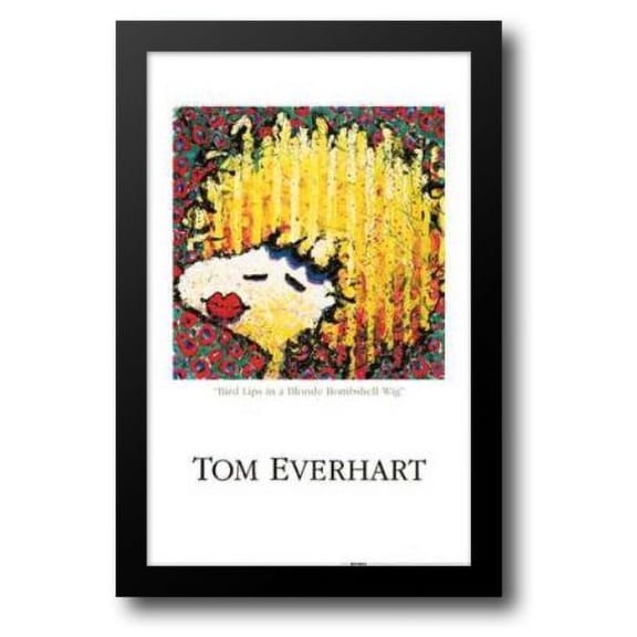 Bird Lips in a Blonde Bombshell Wig 28x40 Framed Art Print by Everhart, Tom