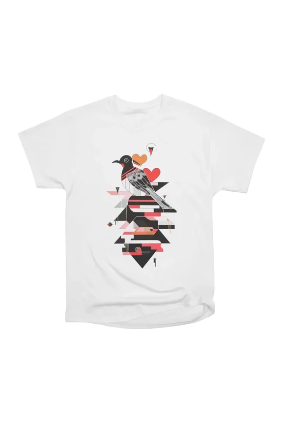 Bird Love Asymmetry T-Shirt Tee Gift For Him Merch For Her Apparel For Friend