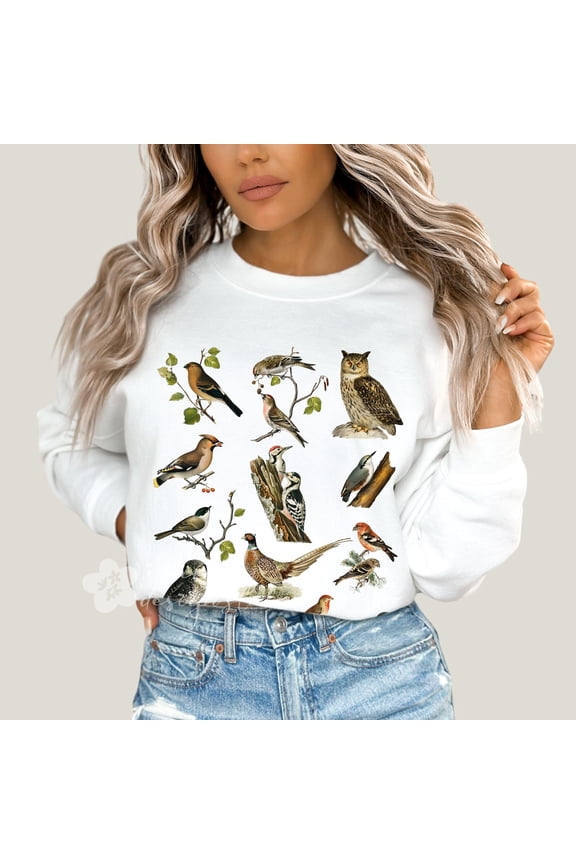 Bird Lover Cottagecore Sweatshirt Cozy Birdwatching Nature lover Sweater Bird nerd camping birthday her mom dad best friend Sweatshirt All Size S-5XL